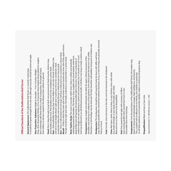AKC SBT Breed Standard poster - Image 2