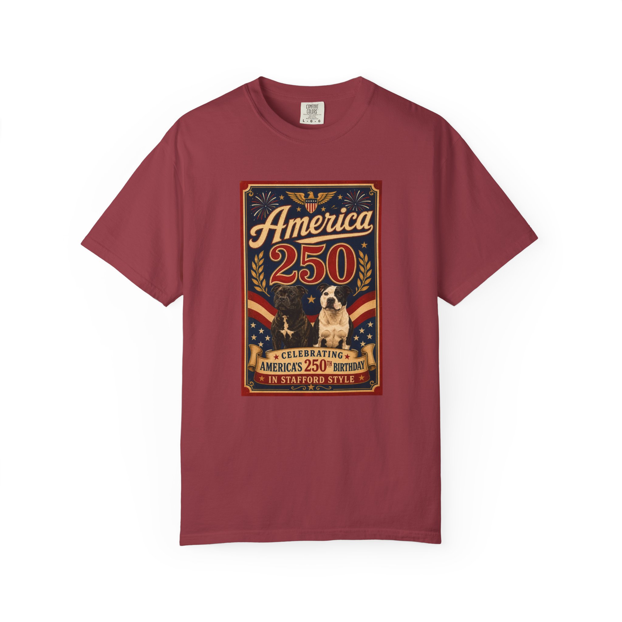 America 250 Vintage Stafford Poster T-Shirt — 250th Anniversary Design - Image 4
