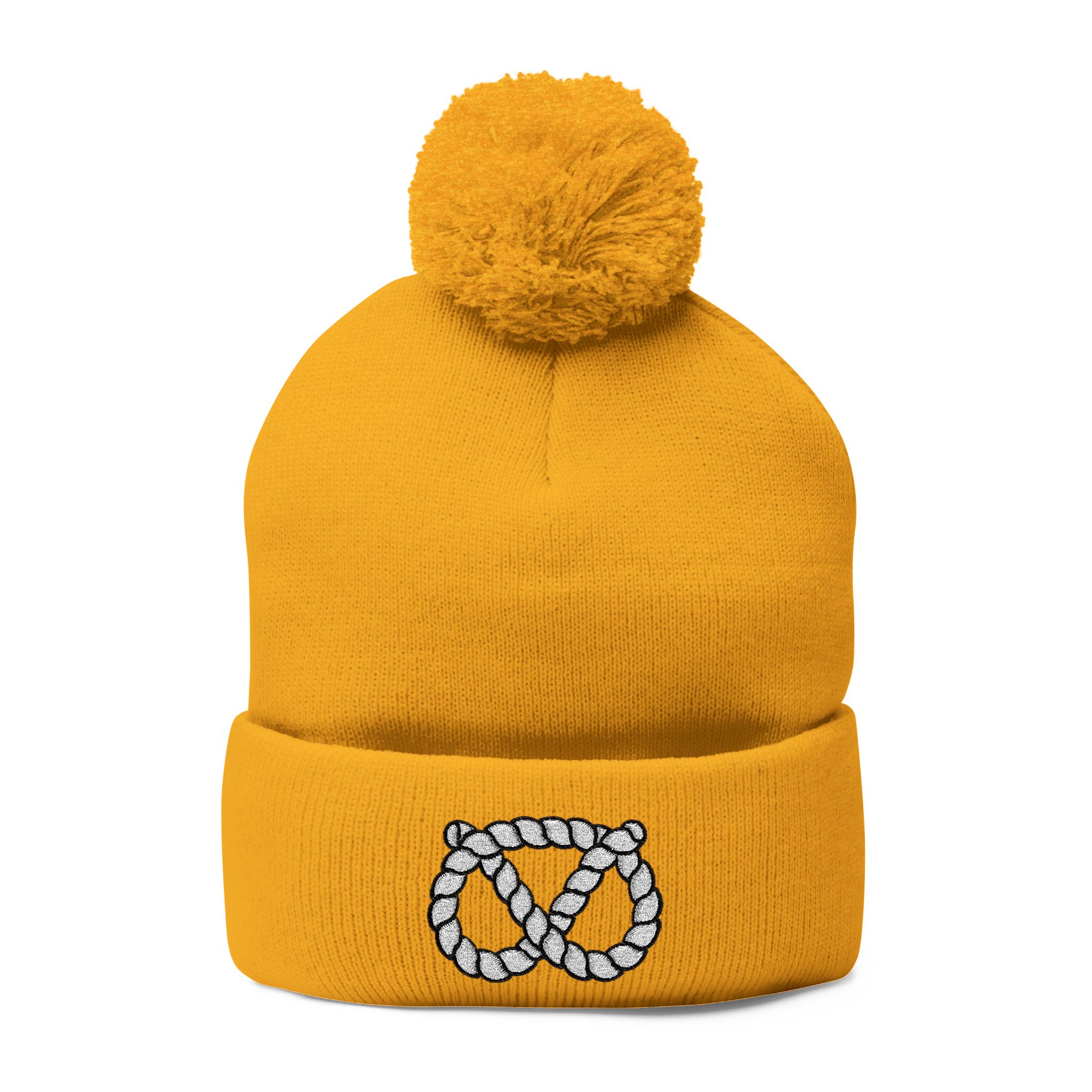 Pom-Pom Stafford Knot Knit Cap (Embroidery) - Image 9