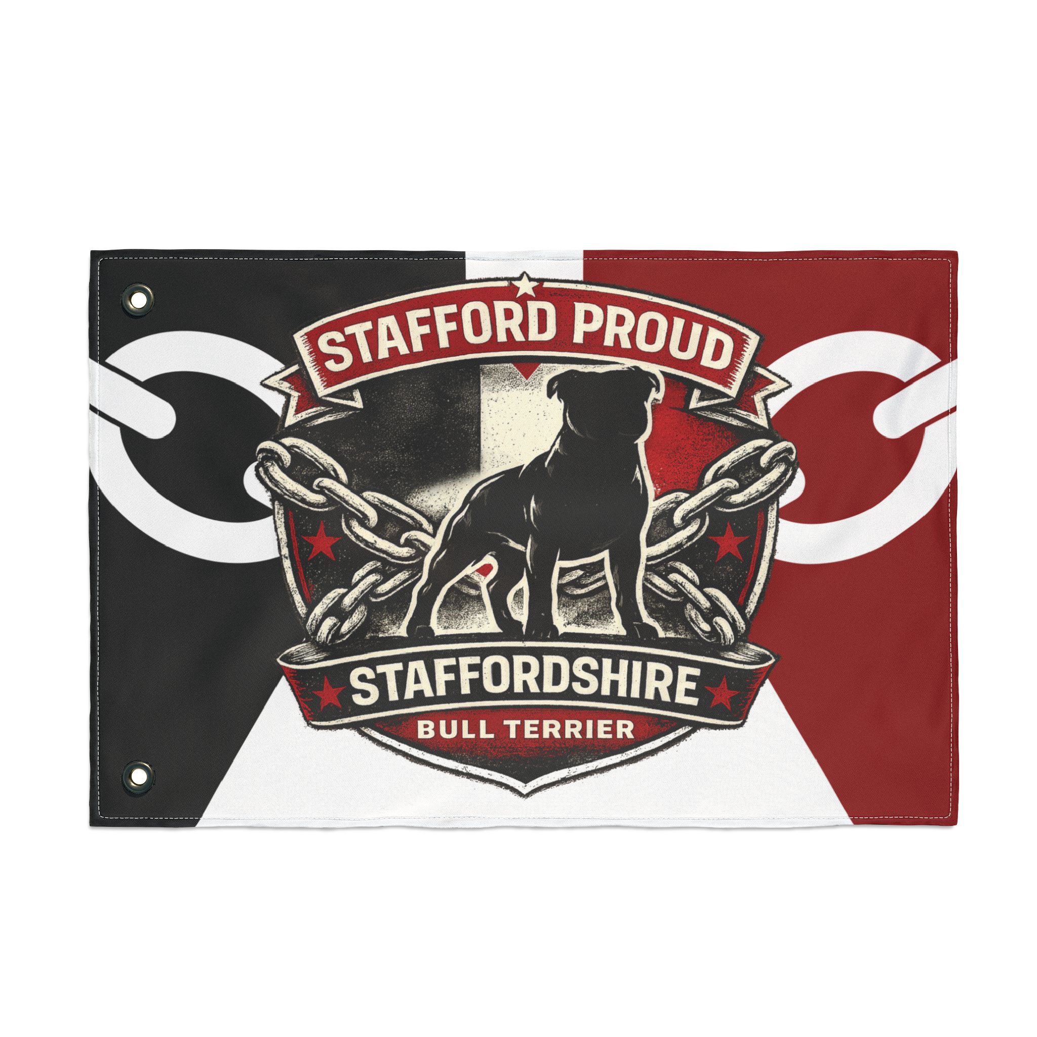 Stafford Proud Staffordshire Bull Terrier Flag — Double-Sided Flag - Image 8