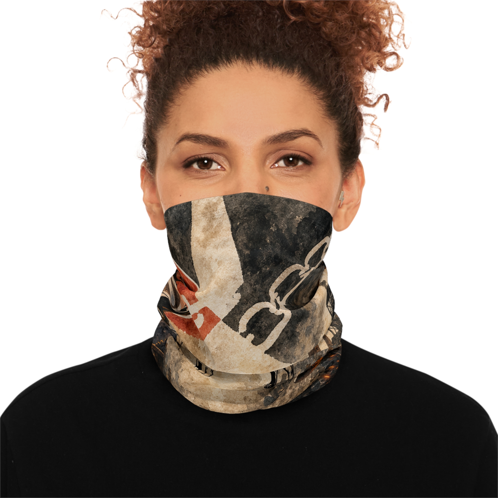 Winter Neck Gaiter — Vintage Black Country British Flag Stafford Design - Image 3