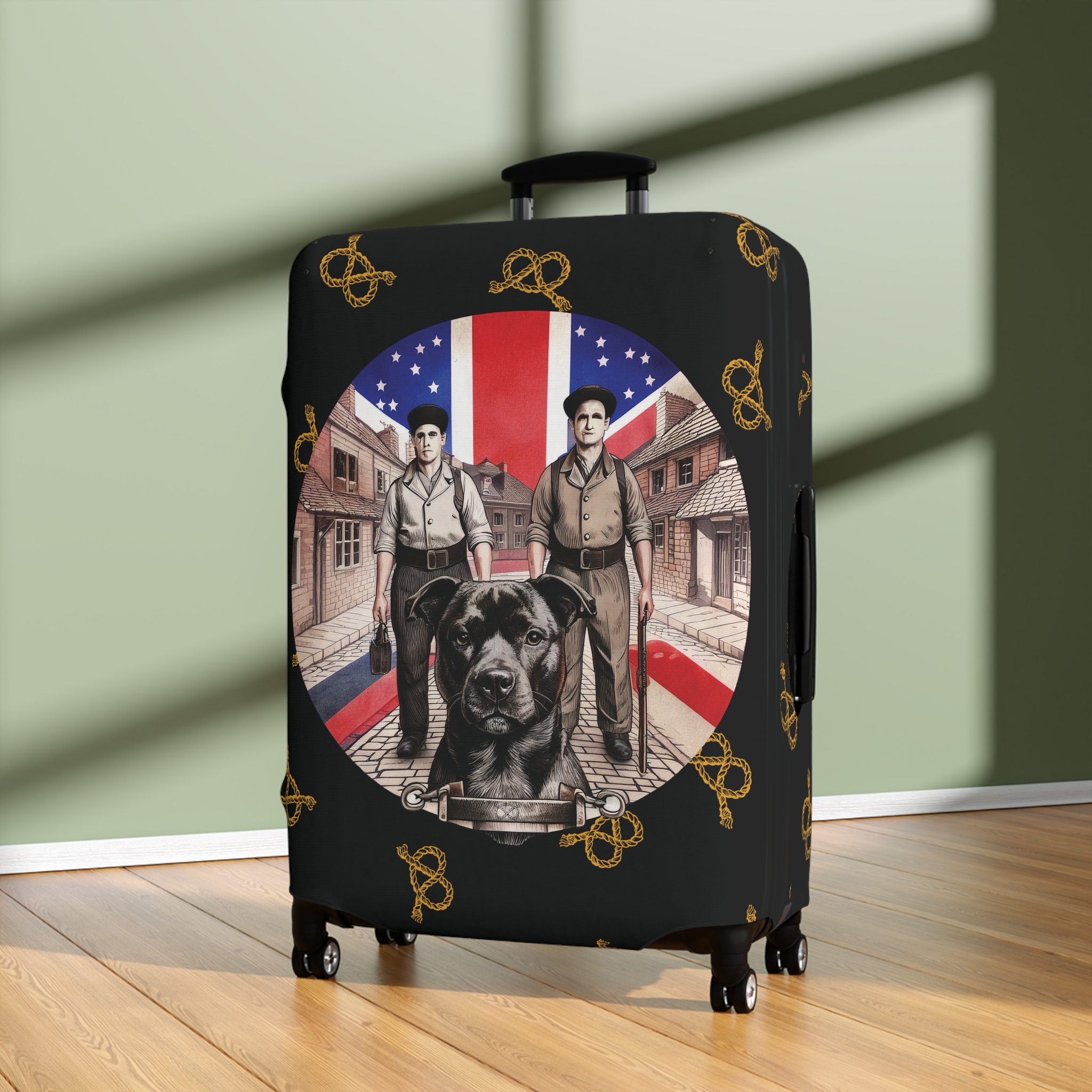 Stafford Union Jack Coal Miner Chain Maker Luggage Cover - Image 12