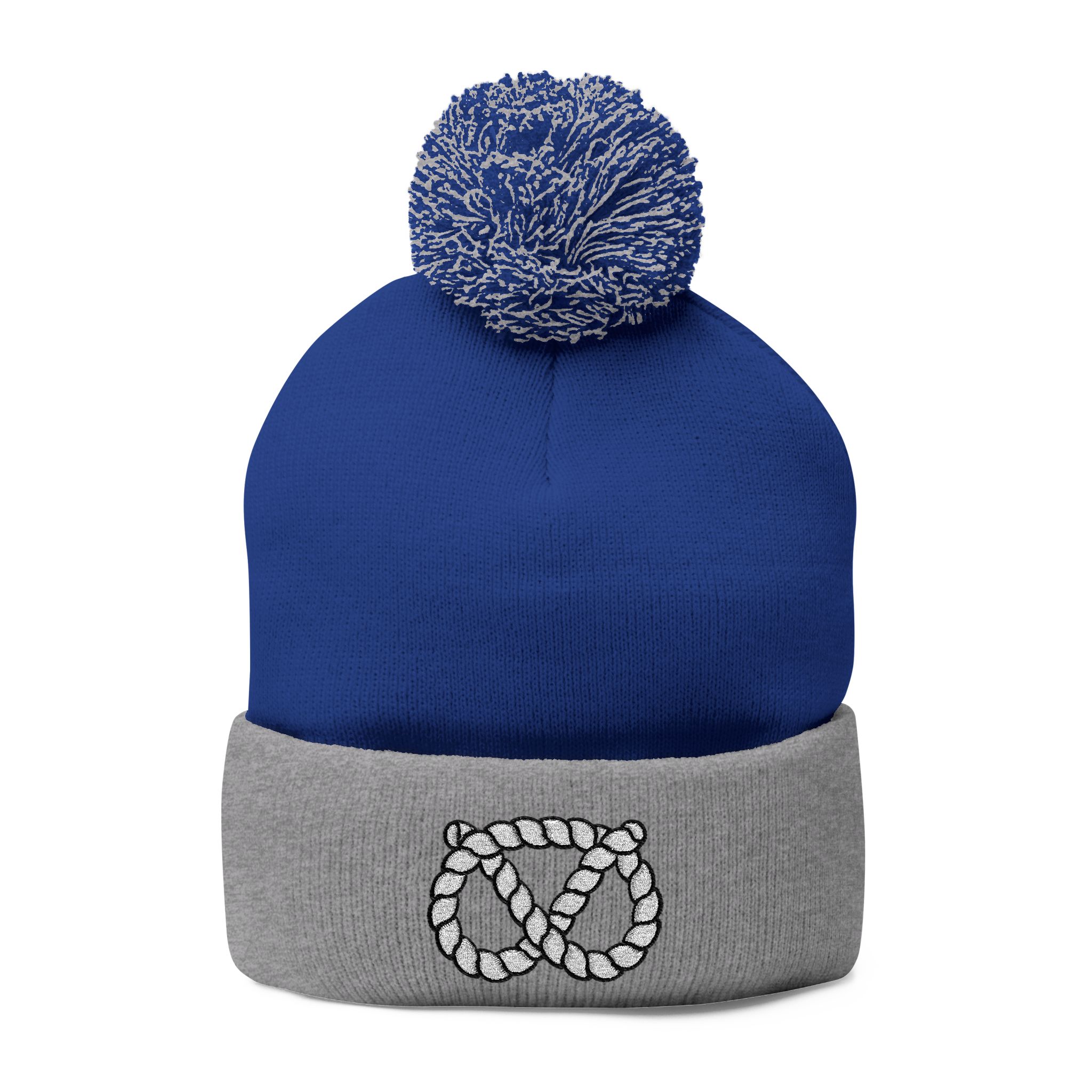 Pom-Pom Stafford Knot Knit Cap (Embroidery) - Image 5