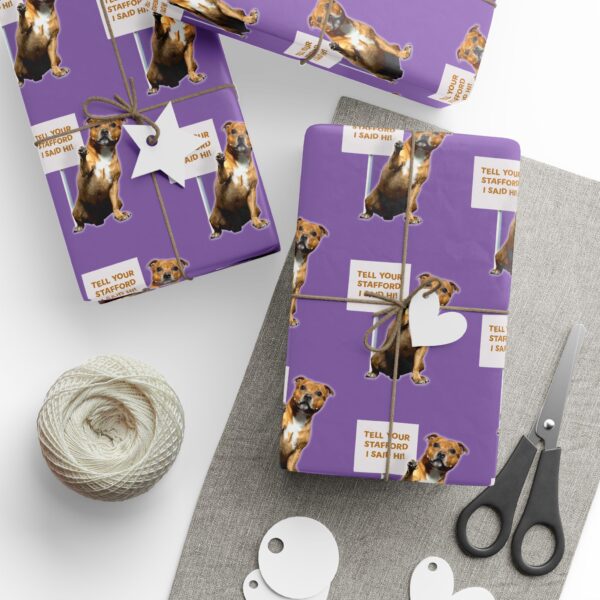 Purple Tell Your Stafford Hi Wrapping Papers - Image 13