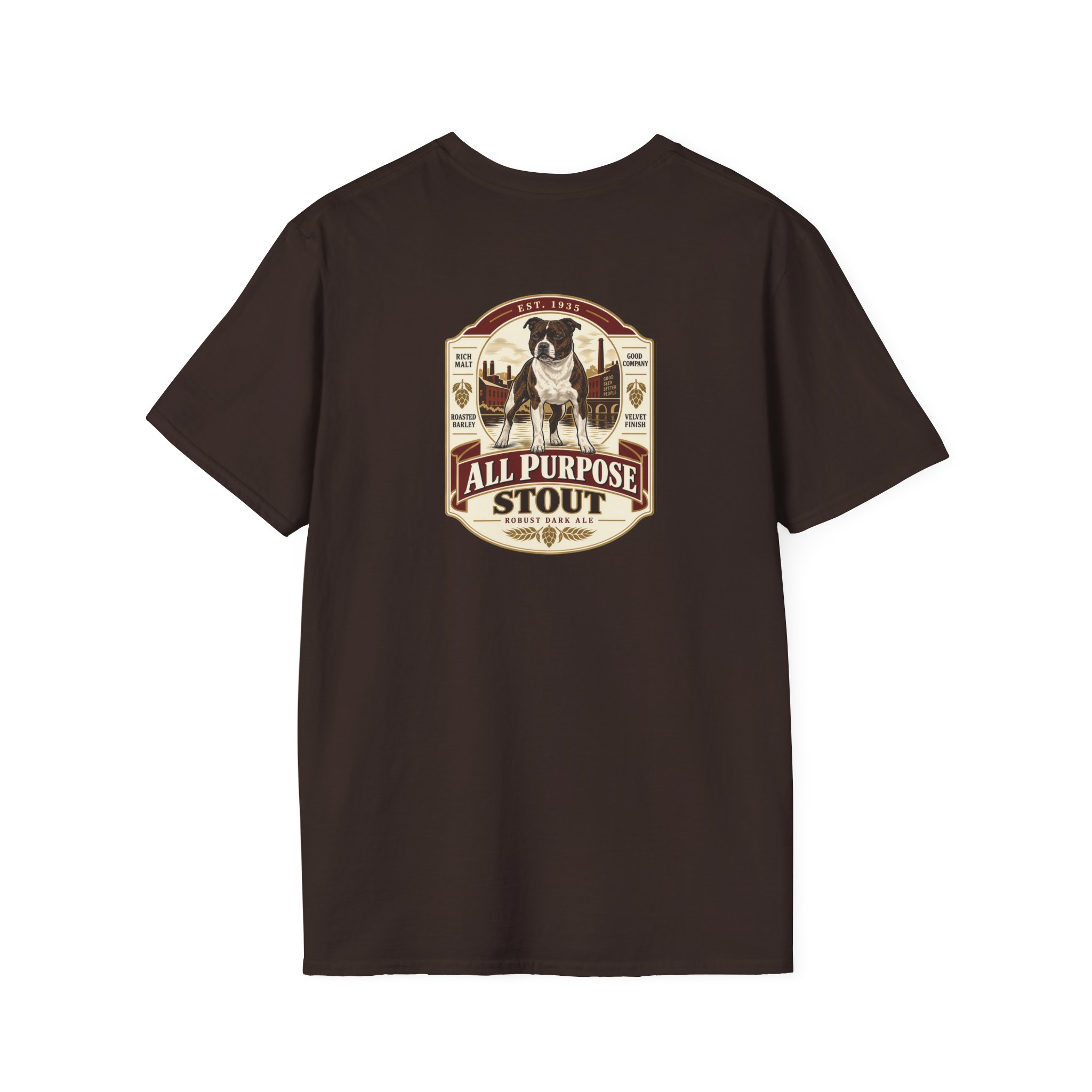 Vintage Beer Label - Stafford Softstyle T-Shirt - Image 3
