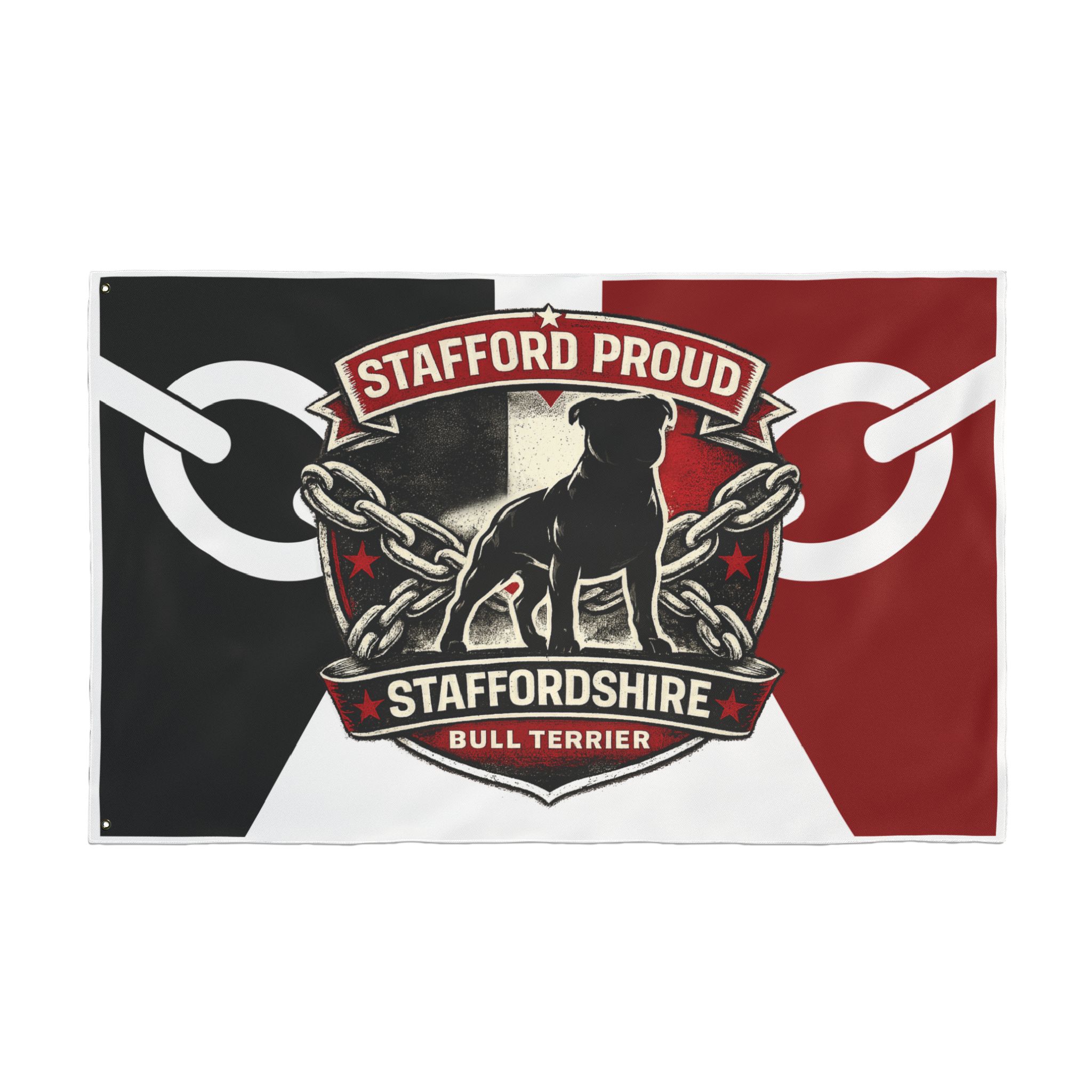 Stafford Proud Staffordshire Bull Terrier Flag — Double-Sided Flag - Image 12