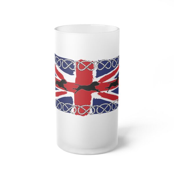 Union Jack Stafford Frosted Glass Beer Mug