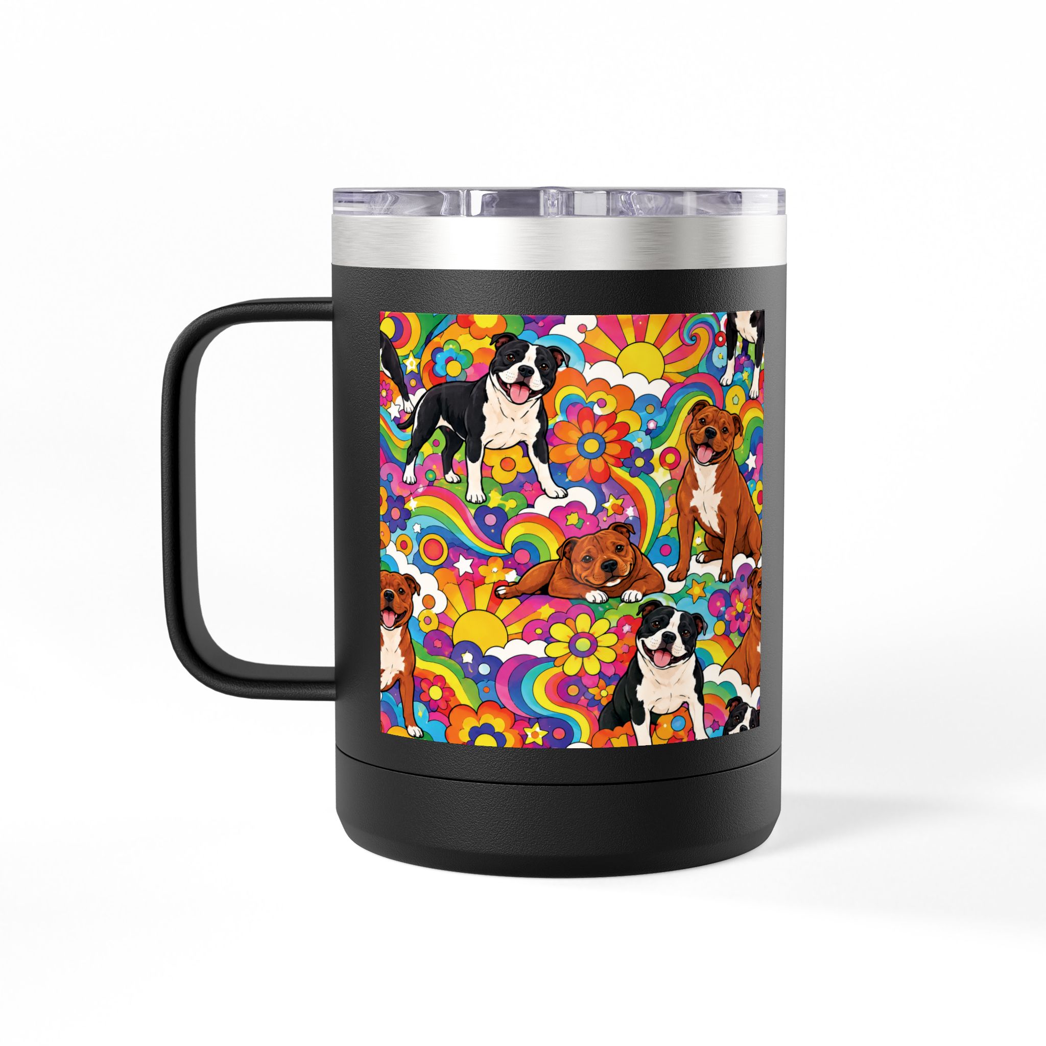Peter Max Inspired Stafford Coffee Mug Tumbler, 15oz - Image 8