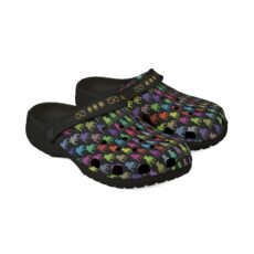 Stafford colorful pattern EVA Foam Clogs — Brass Stafford Knot collar design Slip-On Shoes