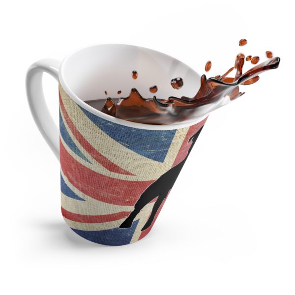 Union Jack Staffordshire Bull Terrier Latte mug - Image 4