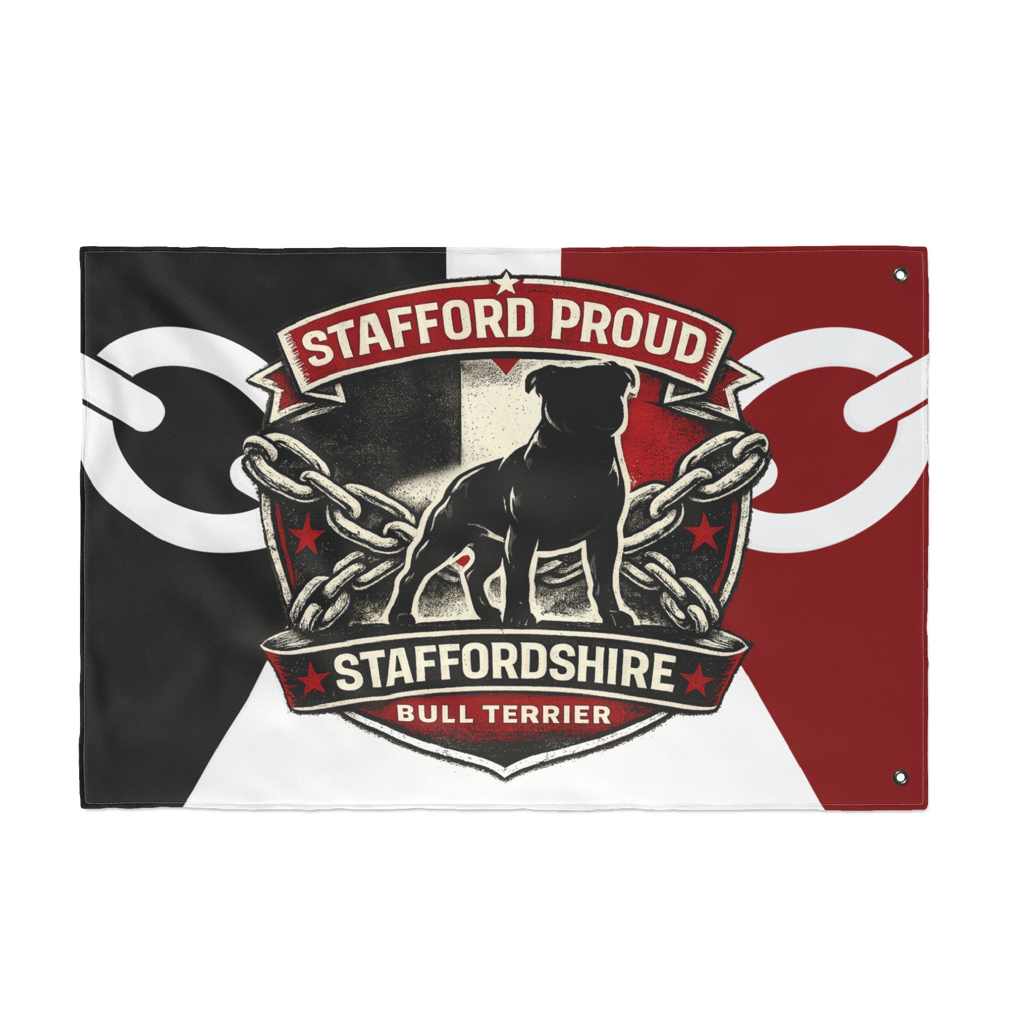 Stafford Proud Staffordshire Bull Terrier Flag — Double-Sided Flag - Image 13