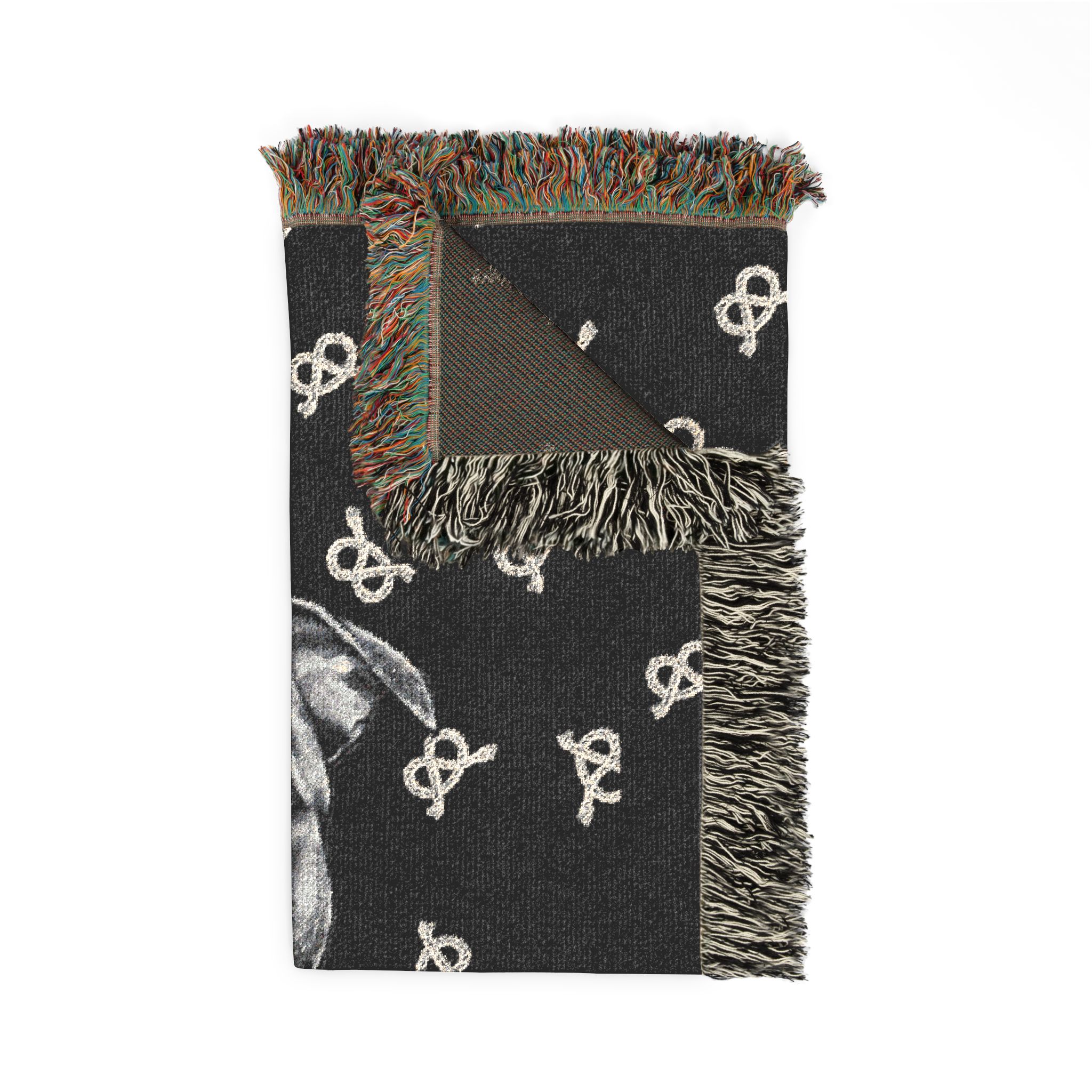 Stafford head and knots Woven Blanket — Cozy Staffordshire Bull Terrier Lover Throw - Image 7