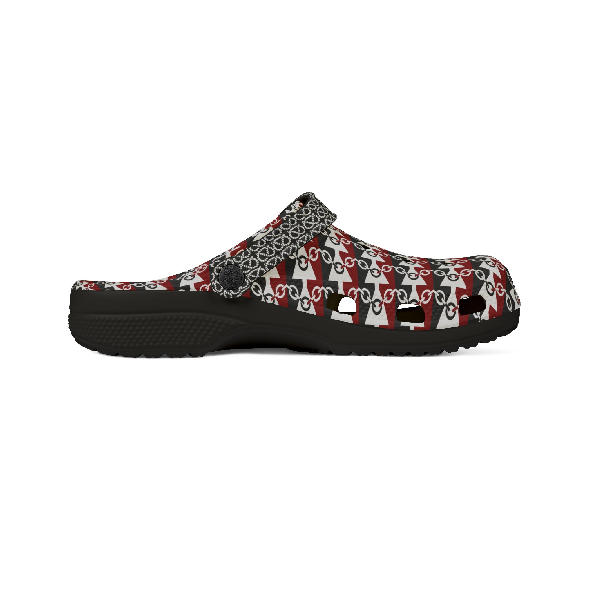 Black Country Flag design EVA Foam Clogs — Slip-On Shoes - Image 2