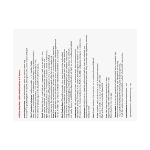 AKC SBT Breed Standard poster - Image 10