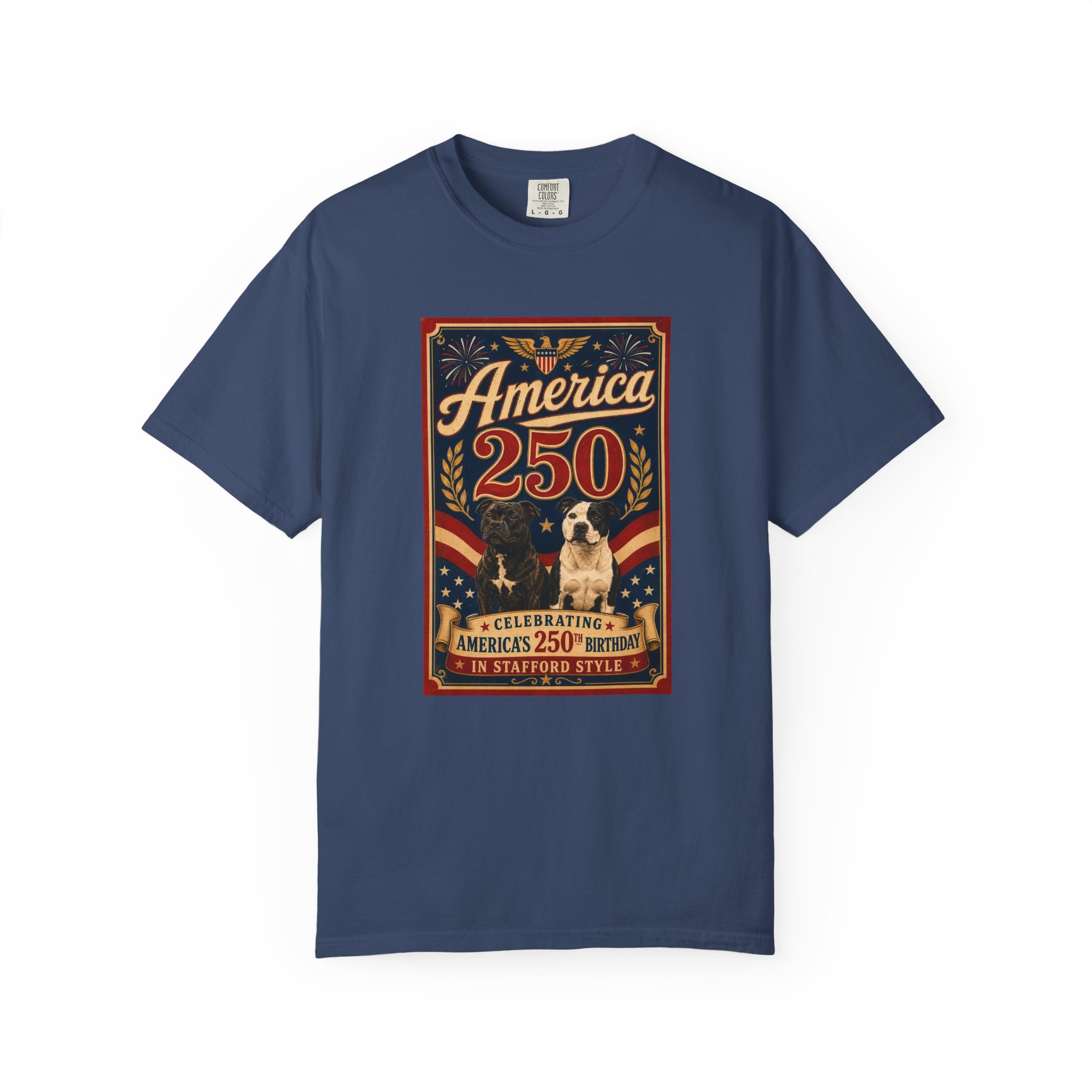 America 250 Vintage Stafford Poster T-Shirt — 250th Anniversary Design - Image 5