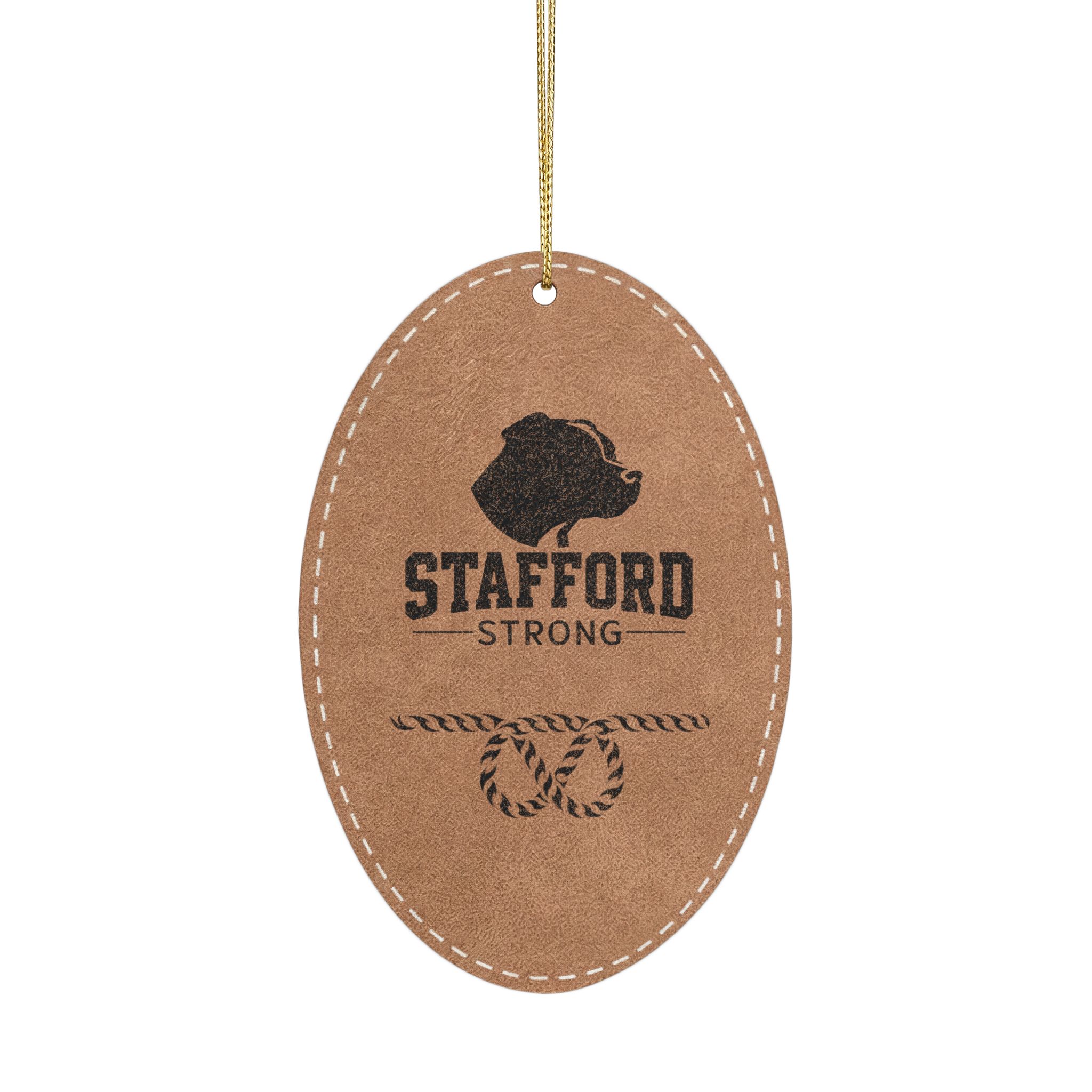 Stafford Strong Leatherette Ornament, 3 Shapes (Engraving)