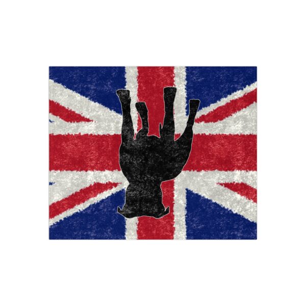 Crushed Velvet Stafford Union Jack painting Blanket - Image 2