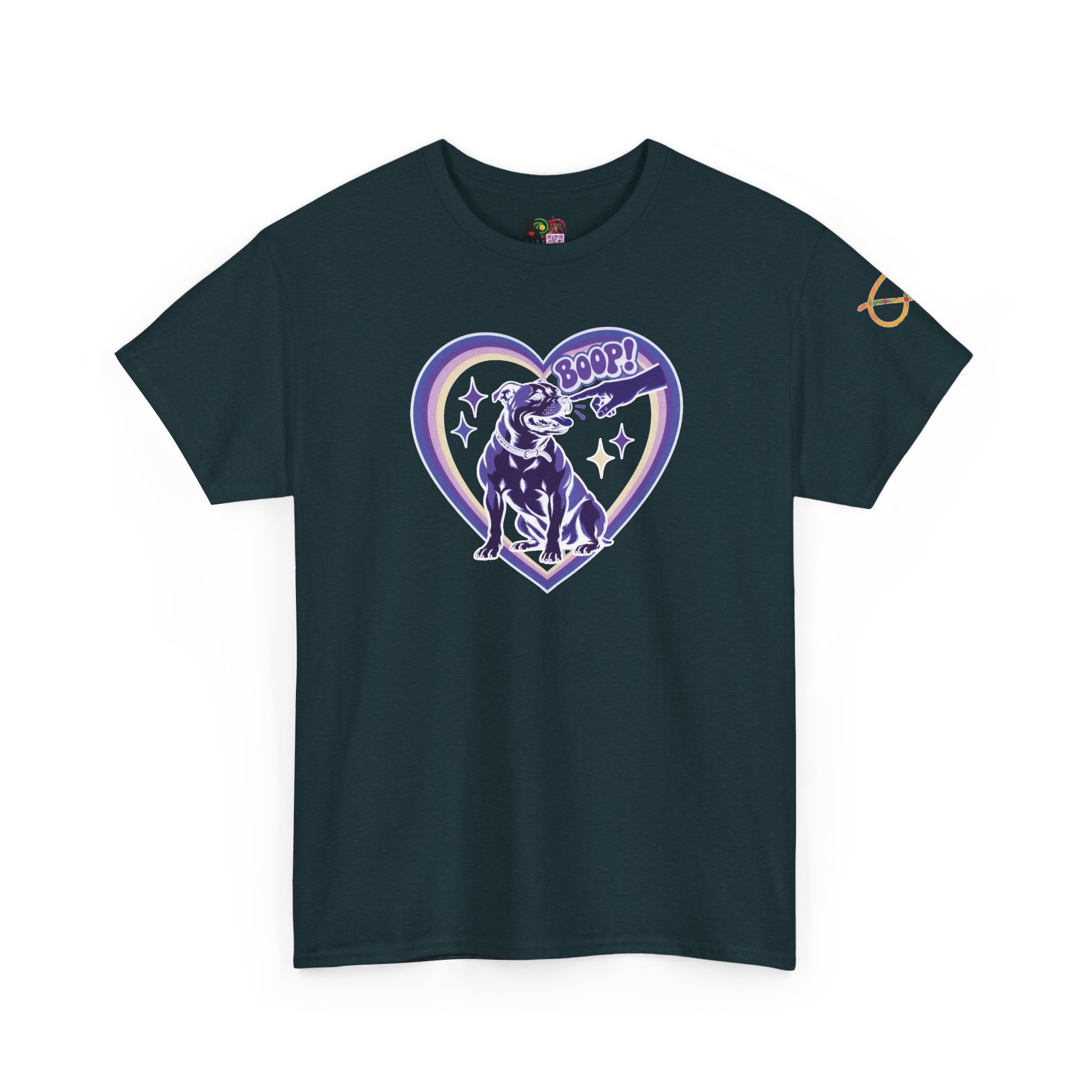 Boop! Vintage Heart Stafford Tee — Cute Retro Stafford Graphic T-Shirt (dark) - Image 11