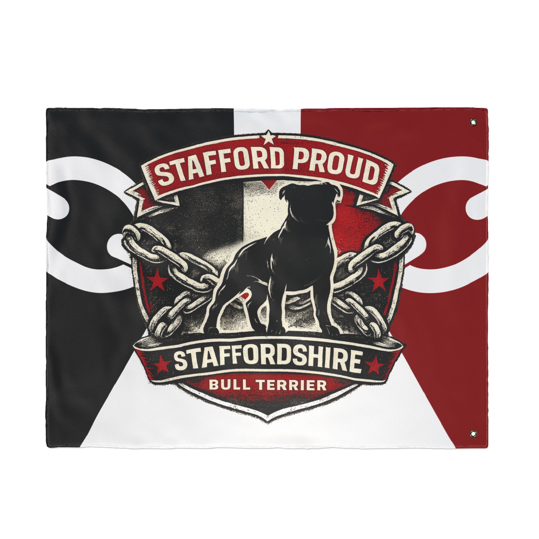 Stafford Proud Staffordshire Bull Terrier Flag — Double-Sided Flag - Image 2