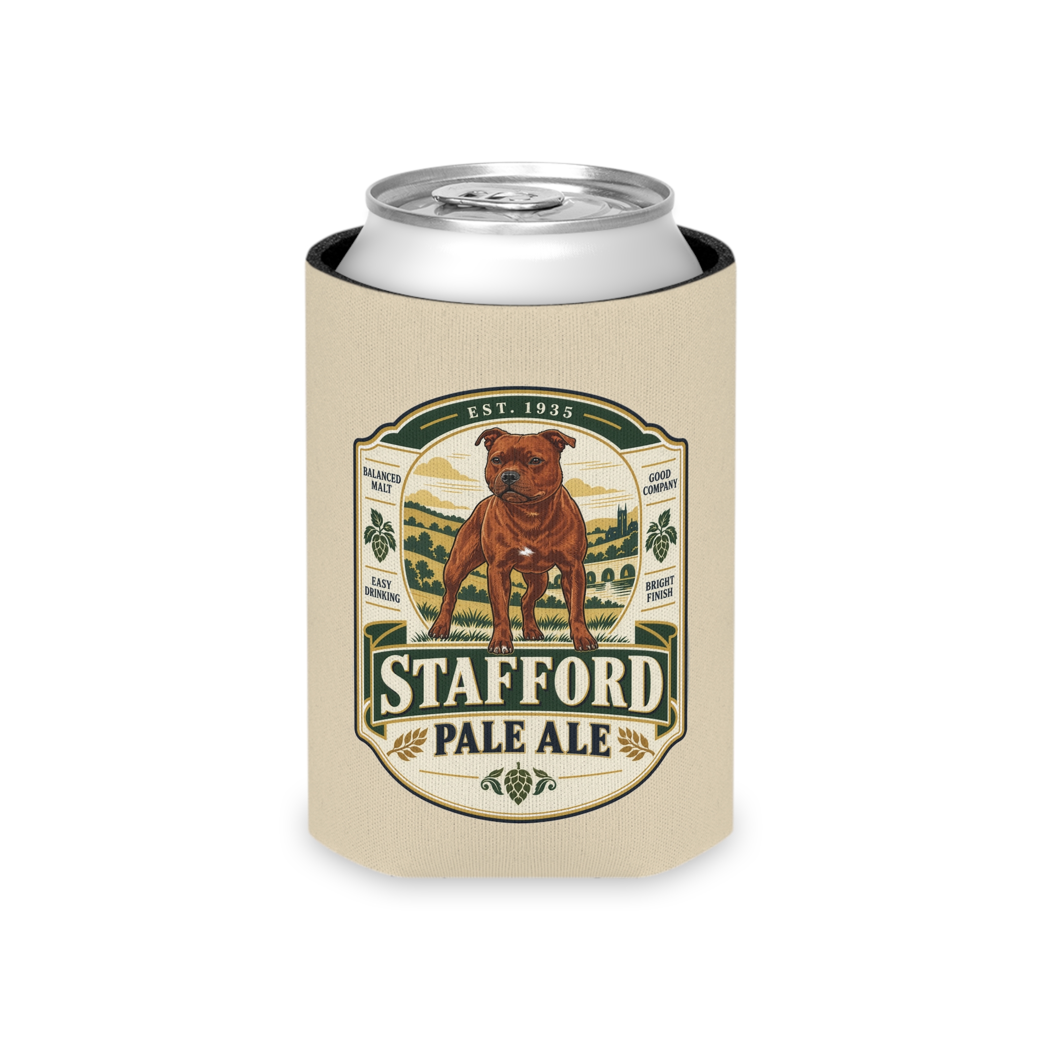 Vintage Stafford Beer Label Can Cooler - Image 4