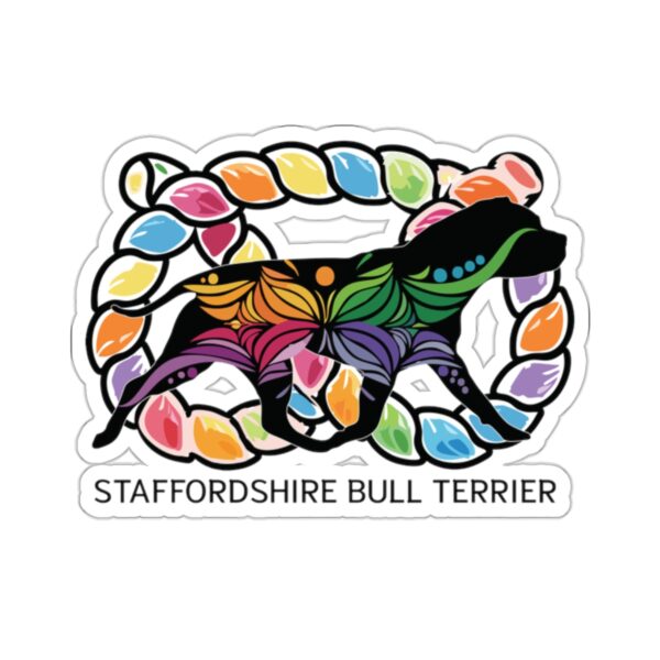 Colorful Stafford  with knot Kiss-Cut Stickers - Image 4