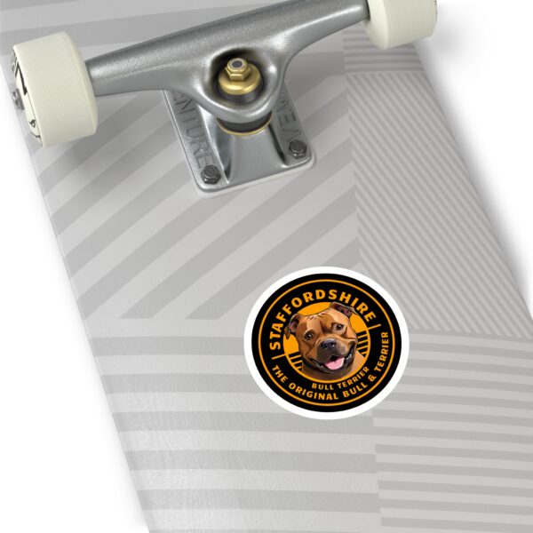 The Original Bull and Terrier red Round Stickers, IndoorOutdoor - Image 6