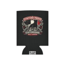 Staffordshire Bull Terrier Can Cooler — "Stafford Proud" Beer Koozie