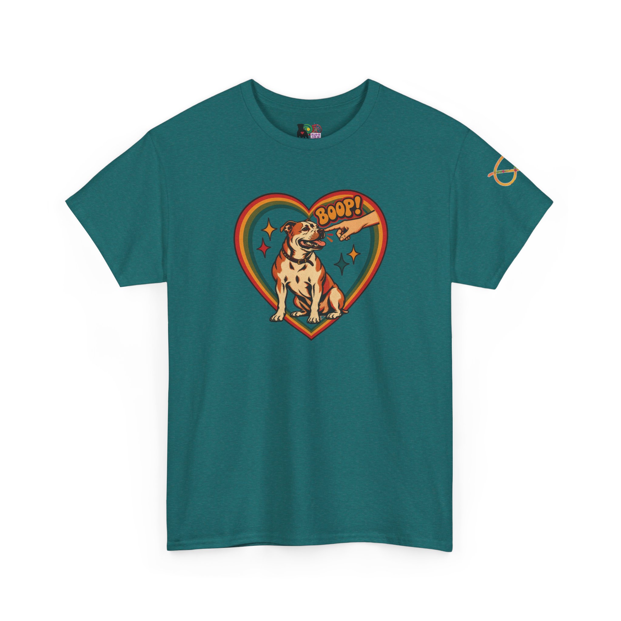 Boop! Vintage Heart Dog Tee — Cute Retro Pup Graphic T-Shirt - Image 3