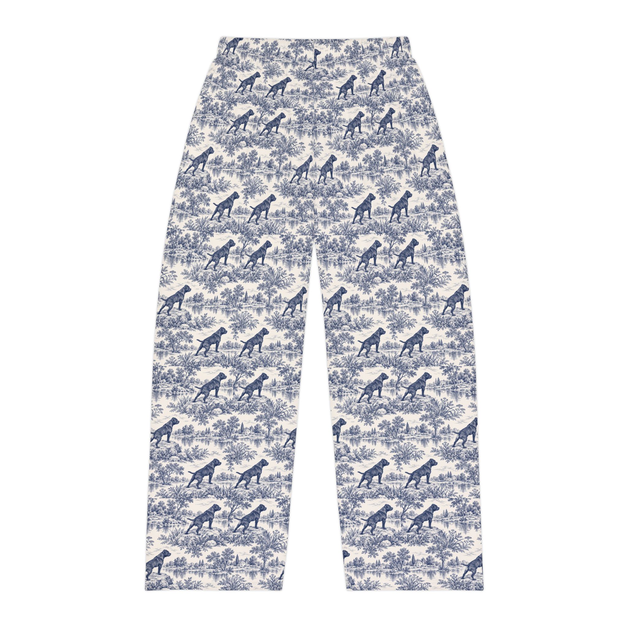Men's Pajama Pants - Blue Toile with stafford Lounge Pants - Image 3