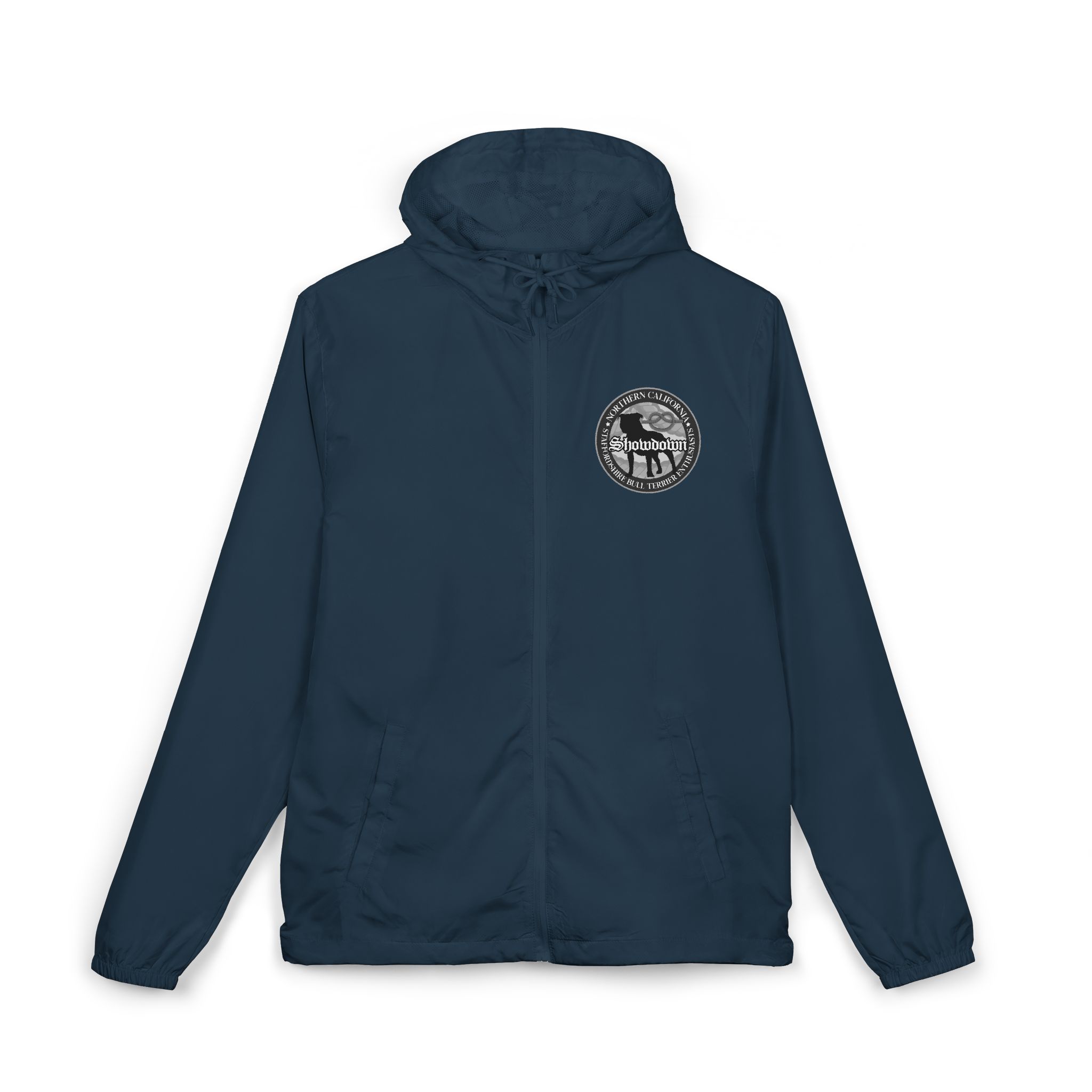 Windbreaker Jacket — 'Showdown' Logo Lightweight Zip Hoodie