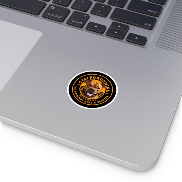 The Original Bull and Terrier red Round Stickers, IndoorOutdoor - Image 2
