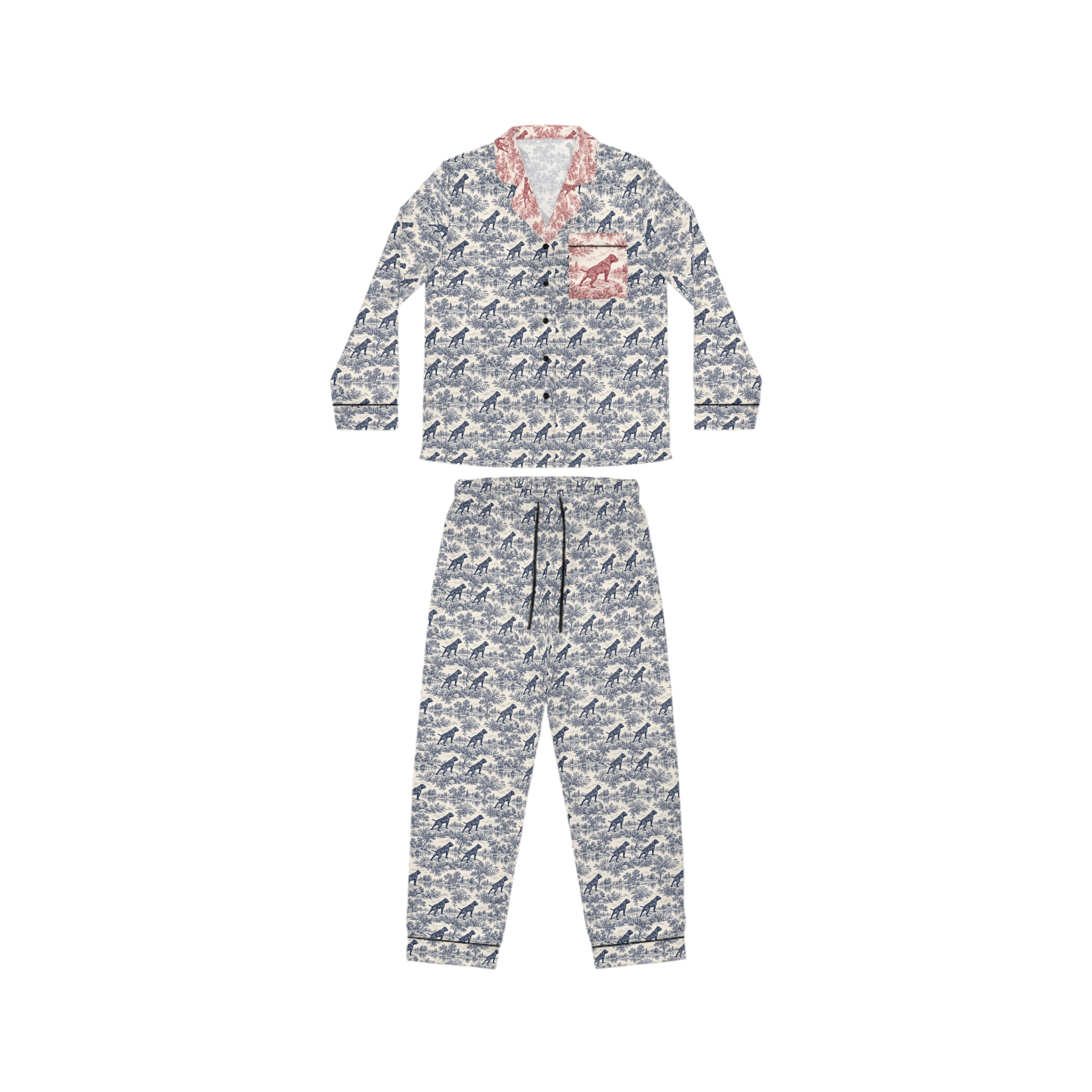 Satin Women's Pajama Set — Classic toile design with a stafford Sleepwear - Image 2