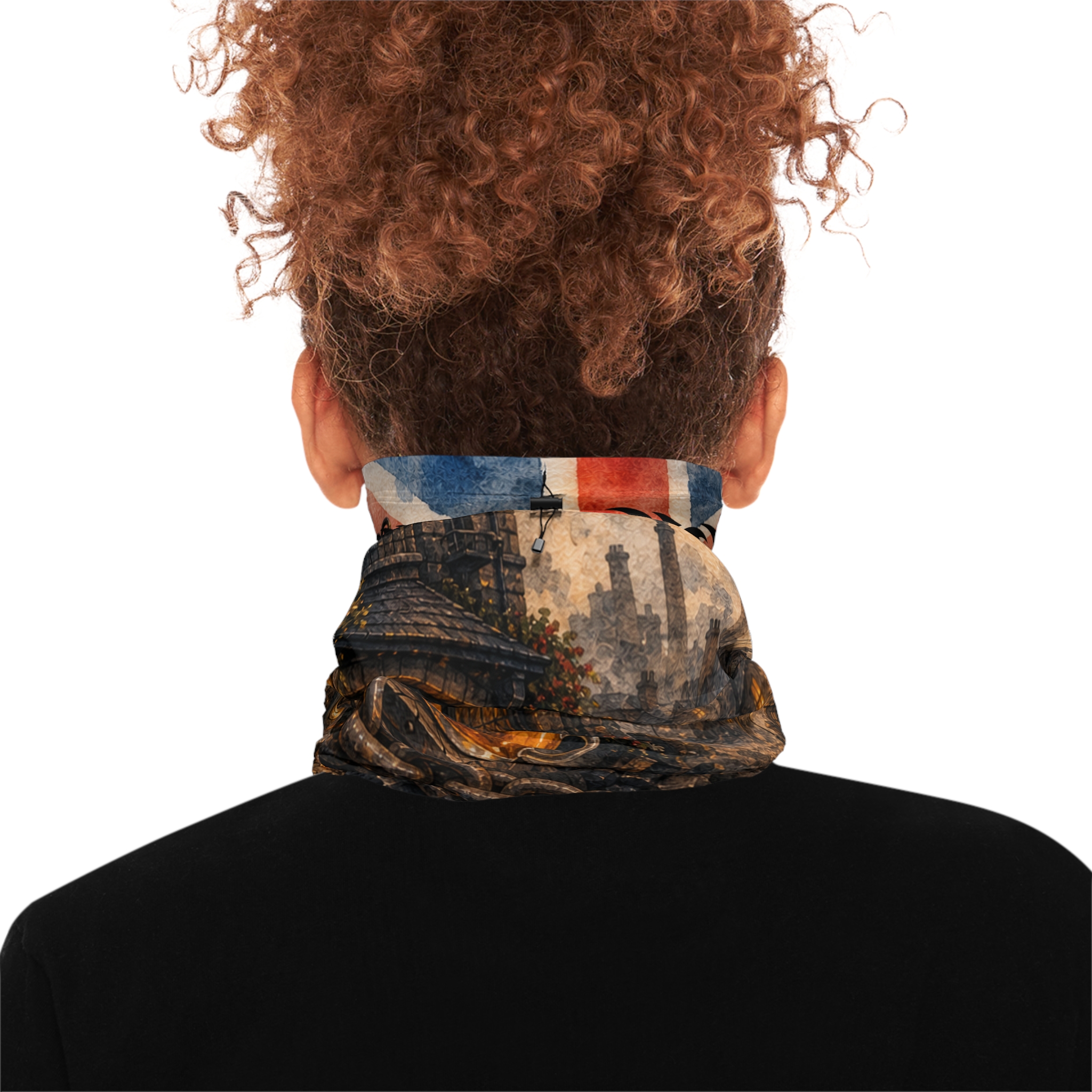 Winter Neck Gaiter — Vintage Black Country British Flag Stafford Design - Image 4