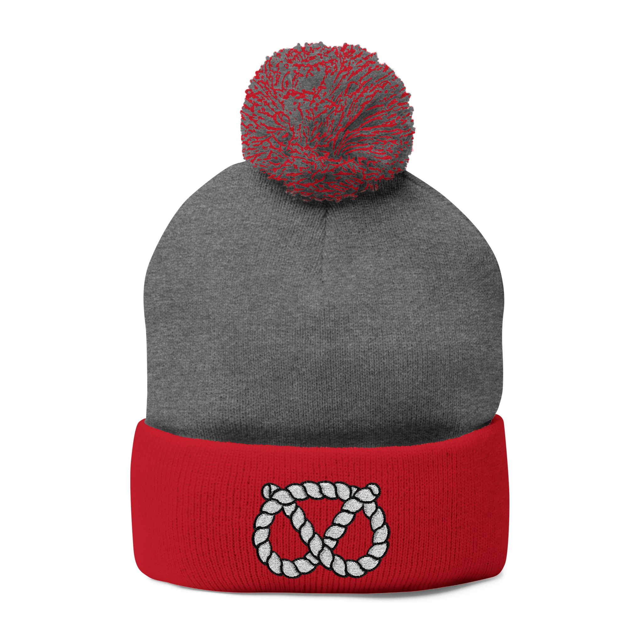 Pom-Pom Stafford Knot Knit Cap (Embroidery) - Image 29