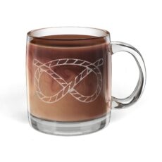 Stafford Knot Glass Coffee Mug, 12.25oz (Engraving)