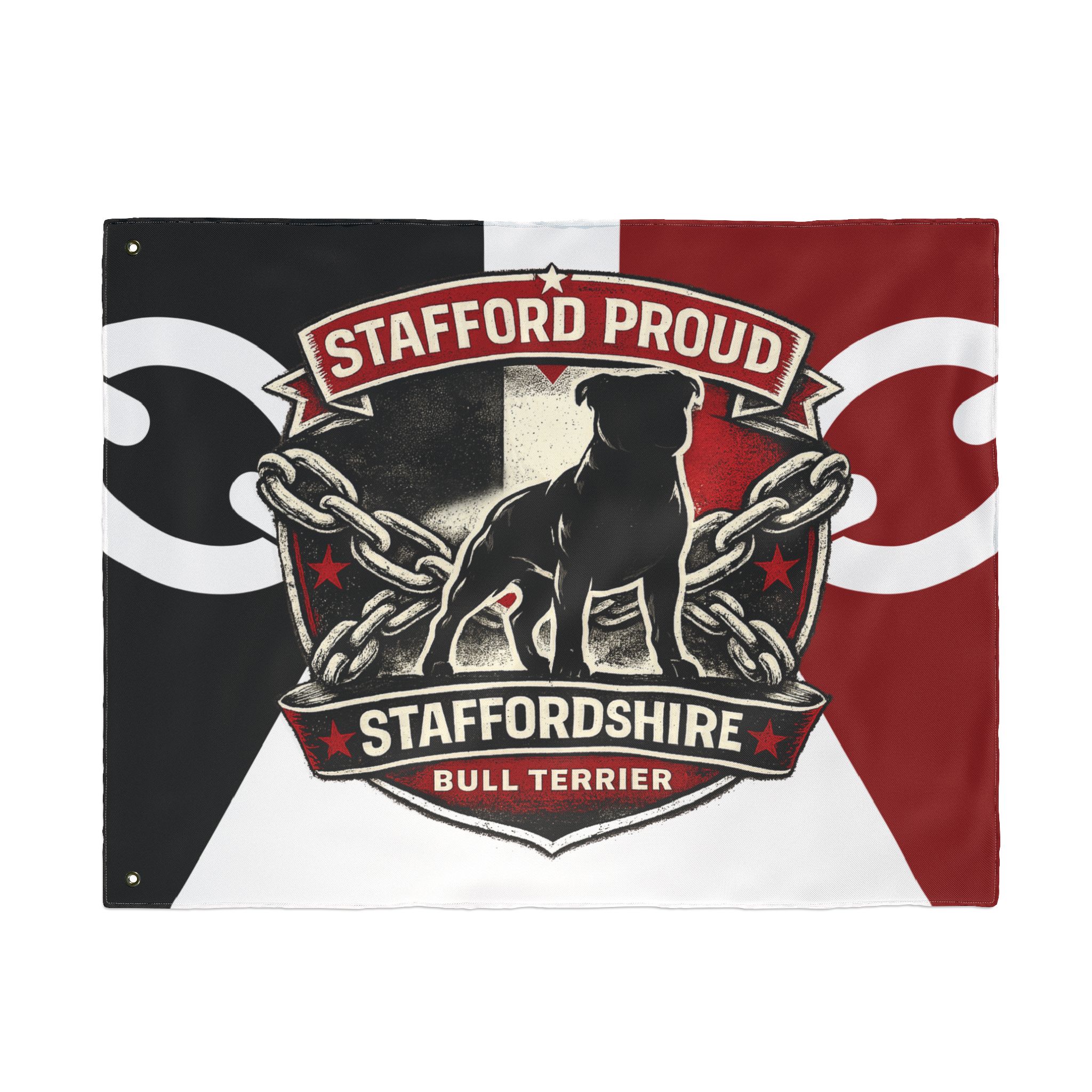 Stafford Proud Staffordshire Bull Terrier Flag — Double-Sided Flag - Image 4