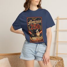 America 250 Vintage Stafford Poster T-Shirt — Patriotic 250th Anniversary Design