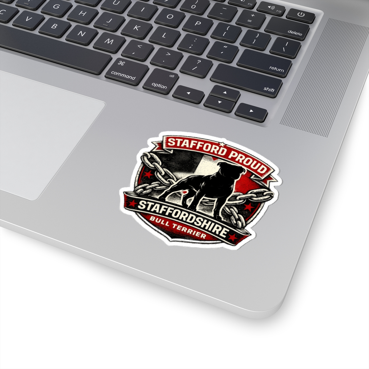 Stafford Proud Black Country Flag Sticker — Kiss-Cut Vinyl for Water Bottles, Cars & Crates - Image 2