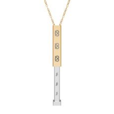 Hidden Message Sliding Bar Necklace — Engravable Secret Message Stafford Pendant
