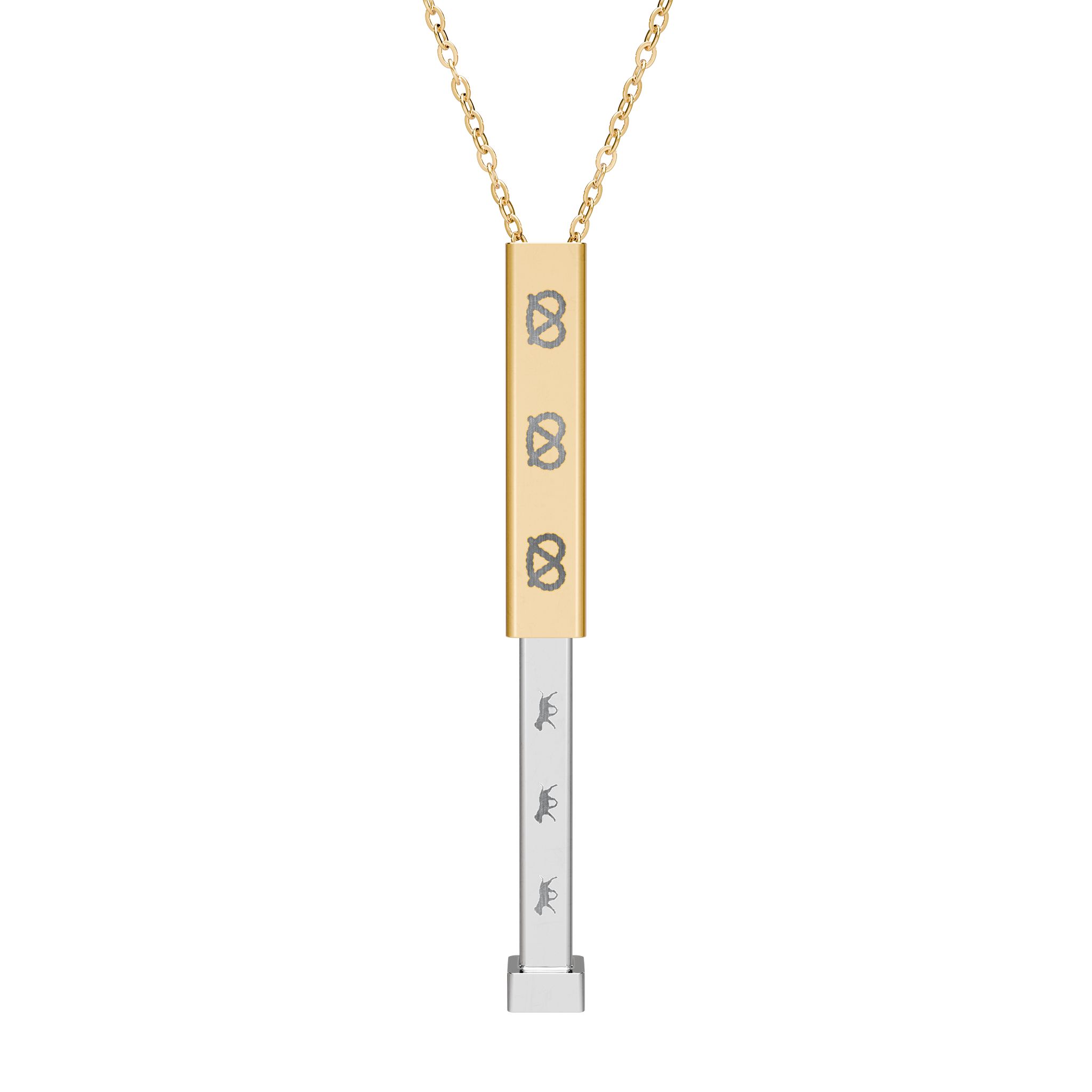 Hidden Message Sliding Bar Necklace — Engravable Secret Message Stafford Pendant