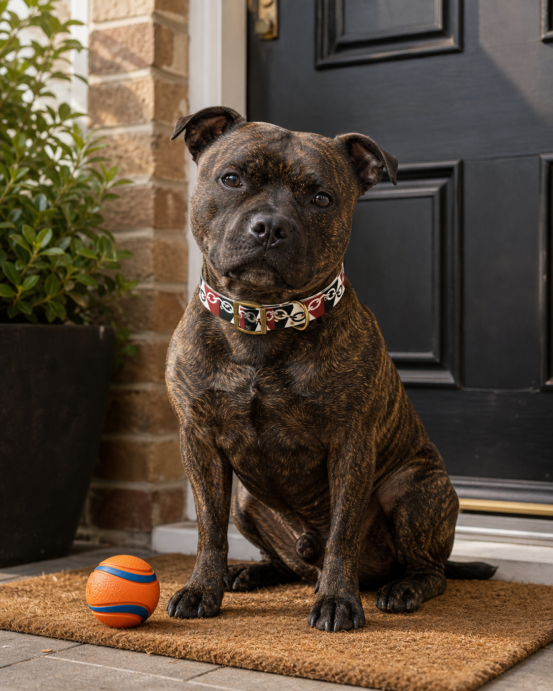 Black Country Flag Dog Collar