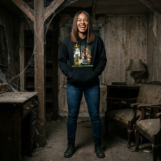 Halloween "A Little Wicked" Stafford Hooded Tee