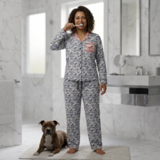 Satin Women's Pajama Set — Classic toile design with a stafford  Sleepwear
