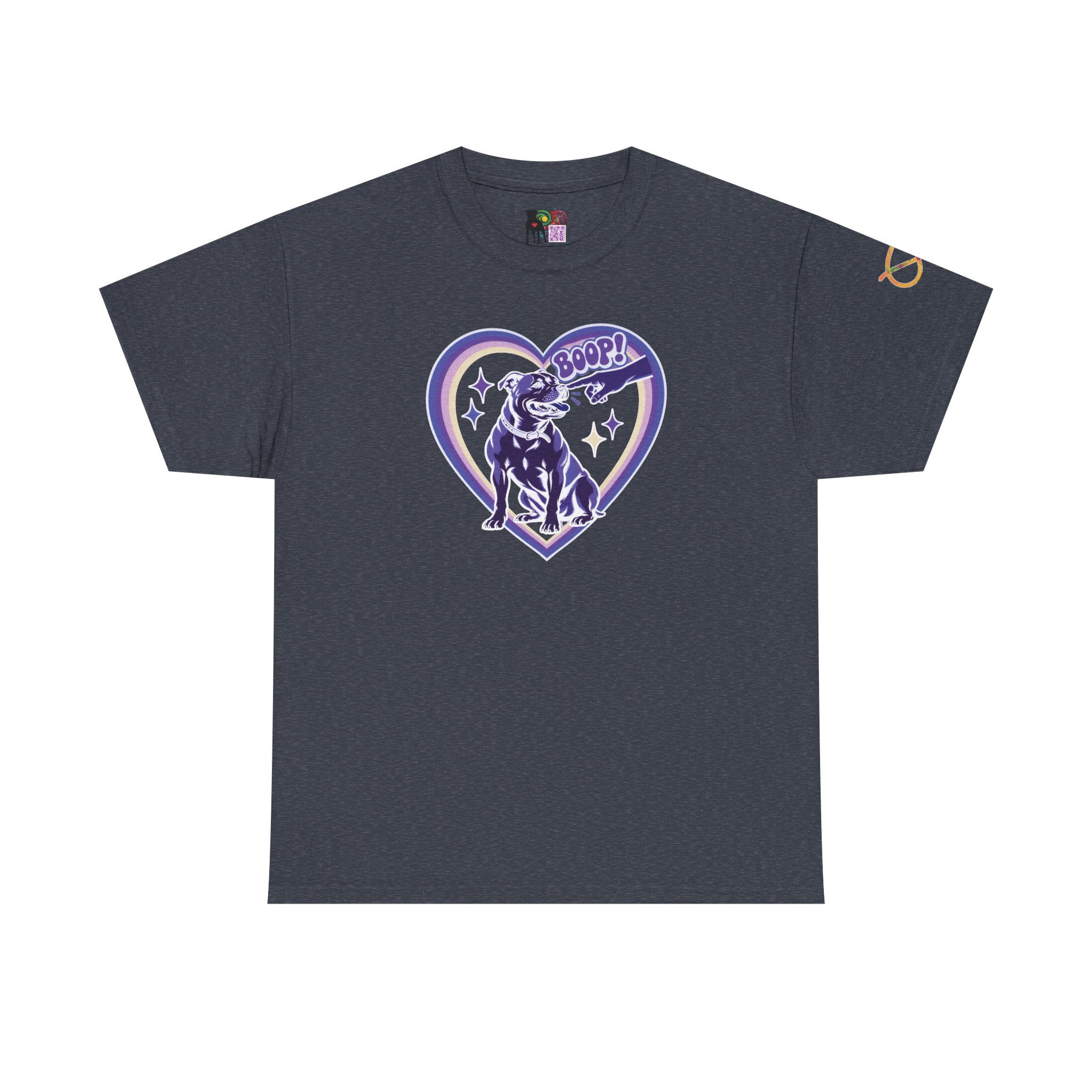 Boop! Vintage Heart Stafford Tee — Cute Retro Stafford Graphic T-Shirt (dark) - Image 17