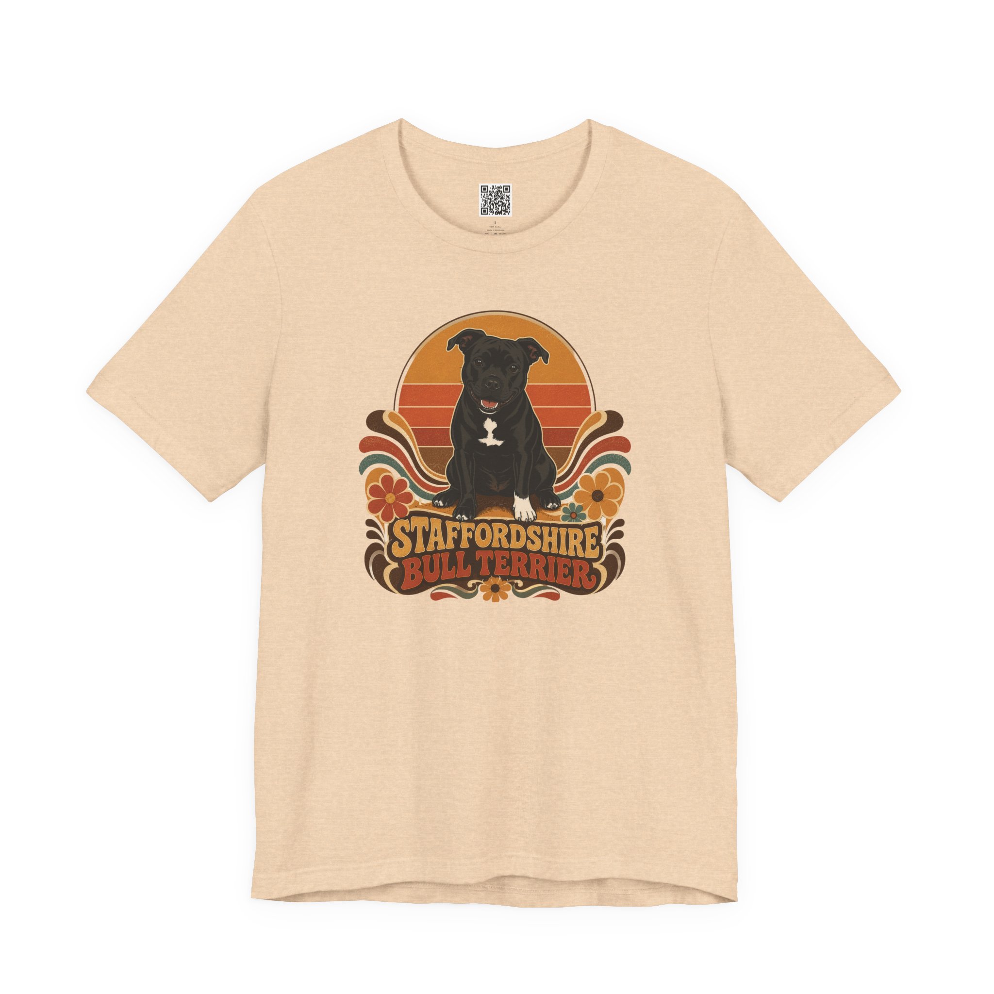 Stafford Puppy 70's style T‑Shirt by TSK