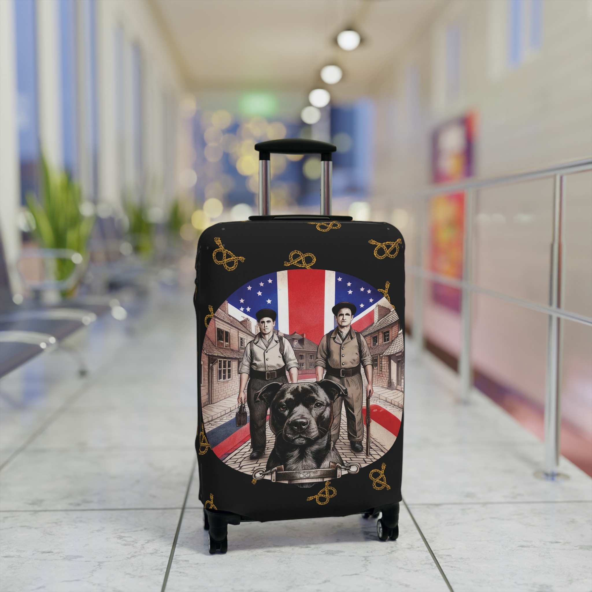 Stafford Union Jack Coal Miner Chain Maker Luggage Cover - Image 7