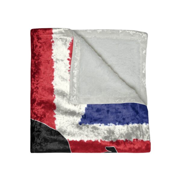 Crushed Velvet Stafford Union Jack painting Blanket - Image 3