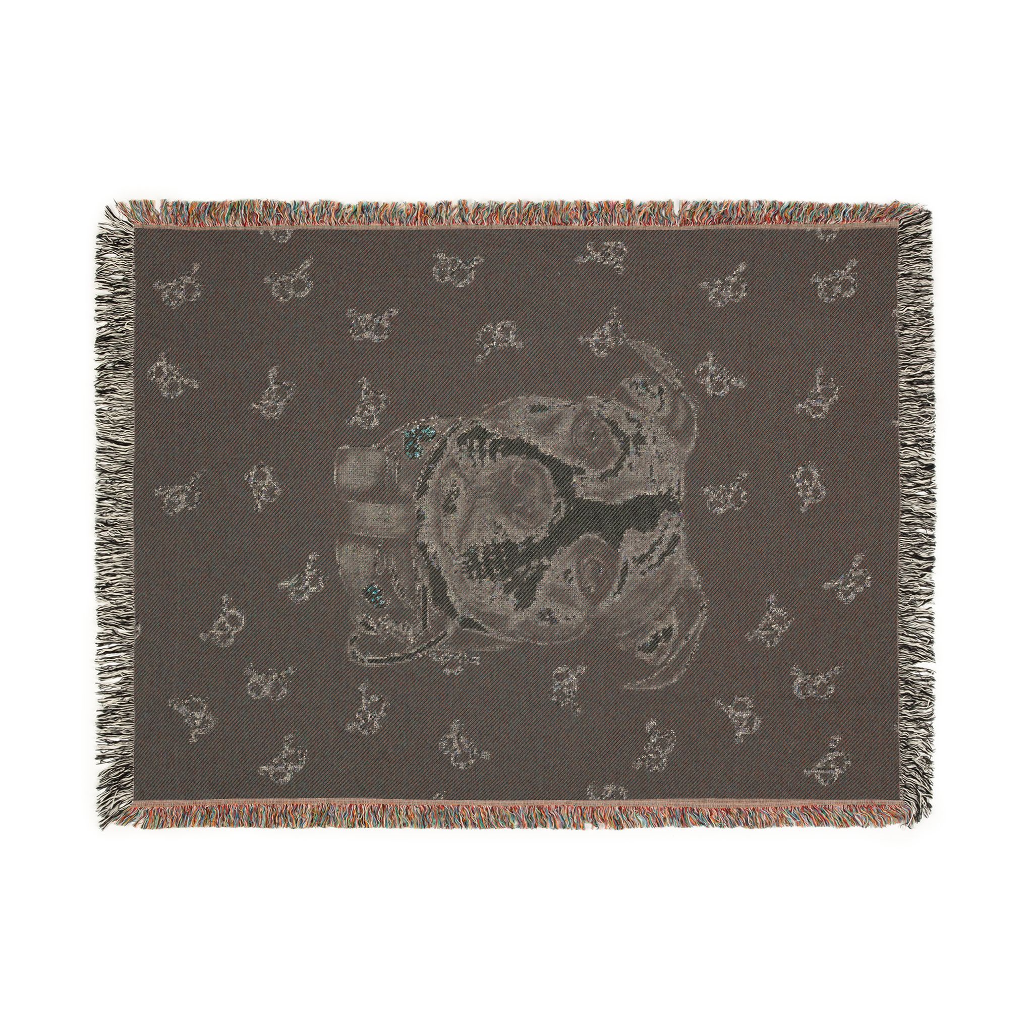Stafford head and knots Woven Blanket — Cozy Staffordshire Bull Terrier Lover Throw - Image 11
