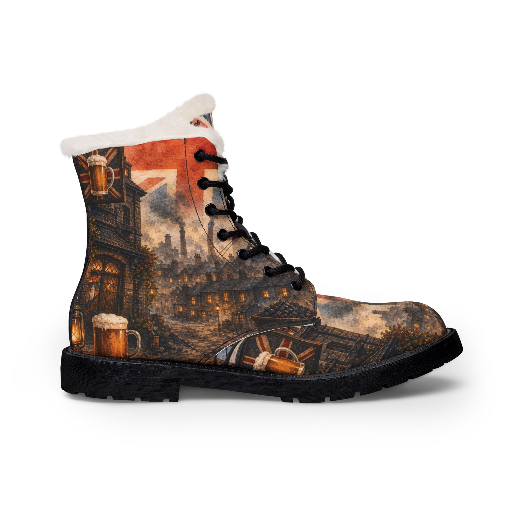 Women's Fur-Lined Leather Boots — Staffordshire Bull Terrier UK - Image 3