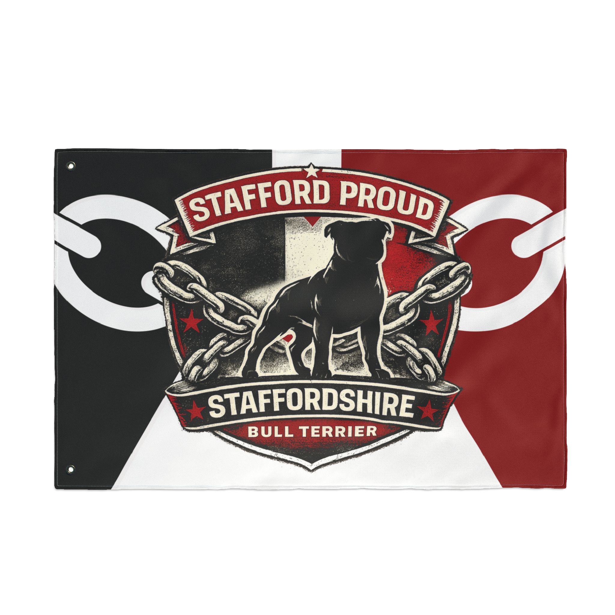 Stafford Proud Staffordshire Bull Terrier Flag — Double-Sided Flag - Image 16